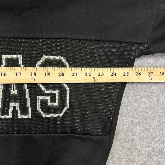 Adidas Originals Adibreak V-Neck Sweatshirt Mens M Black Varsity Spellout - Picture 7 of 12